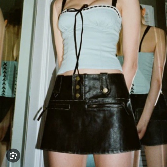 With Jean Raven Mini Skirt - Picture 1 of 9